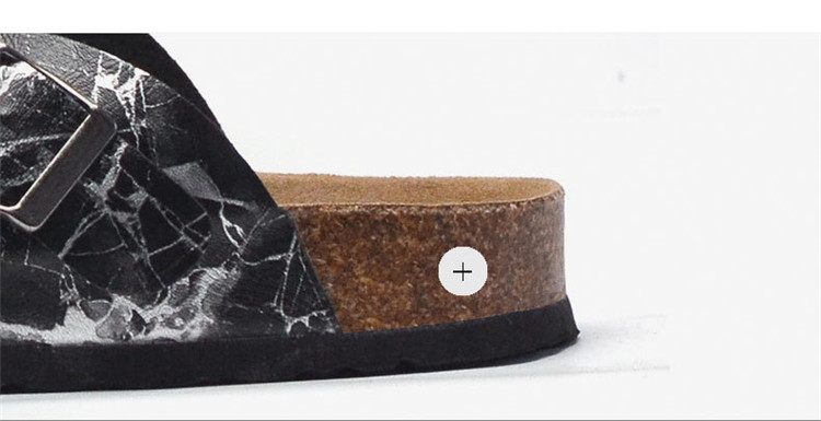 2021 Fashion Cork Beach Slippers Summer Slides Footwear Flip Flops Men Leather Sandals Women
