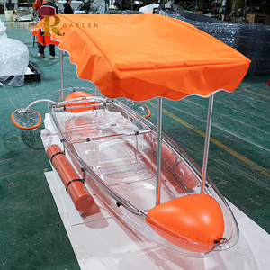 Kayak Transparente para 2 Personas, para Deportes Acuáticos en Lagos y Piscinas, Asientos Dobles Reforzados, Kayaks de Policarbonato Cristal con Toldo - Product Image 3
