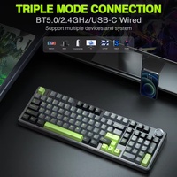 Clavier mécanique AULA F99 PRO à trois modes RGB - Filaire/2.4G USB-C Batterie 8000mAh N-Key Rollover Nouveau design ergonomique pour ordinateur de bureau