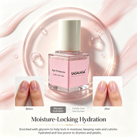 SAGALAGA Traitement fortifiant pour ongles fragiles – Répare, favorise une croissance saine, protection efficace contre la casse – Base/Top Coat