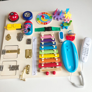 Nouveau design Montessori DIY Jouet de <span class=keywords><strong>planche</strong></span> d'activités fait main Jouet éducatif de sécurité précoce pour enfant Jouet en <span class=keywords><strong>bois</strong></span> de haute qualité pour enfants - Product Image 2