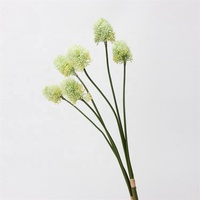 Bunga buatan 3 kepala sentuhan nyata bola bawang hijau bunga Dandelion buah beri tanaman pengatur cabang Dekorasi Rumah