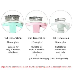 Spazzola autopulente Baoli Long Pins <span class=keywords><strong>con</strong></span> punti per la pulizia profonda del pelo di cani e cuccioli, rimuove il pelo in eccesso - Product Image 4