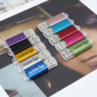 Clé USB en métal personnalisée multicolores avec transfert haute vitesse 2.0 3.0 pour cadeau d'entreprise