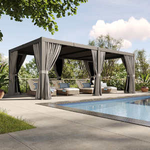 3x6 Pergola Bioclimatique Gazebo Toit électrique motorisé étanche <span class=keywords><strong>Kit</strong></span> Pergola à persiennes en aluminium Cadre en <span class=keywords><strong>bois</strong></span> métal nature - Product Image 2