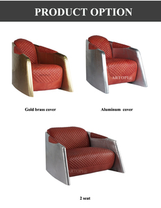 <span class=keywords><strong>Poltrona</strong></span> <span class=keywords><strong>da</strong></span> Soggiorno in Alluminio con Design <span class=keywords><strong>Vintage</strong></span> - Product Image 4