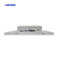 PC Panel Industri Tanpa Kipas 15.6 Inci All In One Komputer Layar Sentuh Kapasitif Multi Touch 2 LAN 6 USB 4 COM Casing Logam W15RW G1