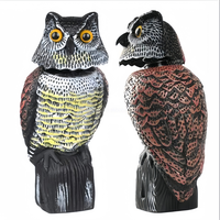 Statue d'hibou réaliste en plastique, prix usine personnalisé, répulsif d'oiseaux d'extérieur, décoration rotative en PE pour jardin et cour, aménagement paysager