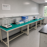 Mesa de Trabajo ESD de Marco Abierto Personalizada, Mesa Móvil para Laboratorio, Área Seca, Área de Instrumentos o Área de Operación Auxiliar