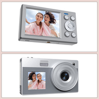 Cámara de Video Portátil HD 4K de 48MP con Zoom Digital 16X para Niños, Pantalla Dual de 2.8+1.4 Pulgadas, Grabación Instantánea, Admite Captura