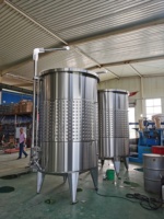 Cuve de fermentation de vin en acier inoxydable de 1500 L pour vignobles, fermentateur industriel de vin rouge avec chemise de refroidissement et CIP