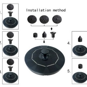 Solar Powered Floating Water Fountain 16cm 2.5W 6 Bulbs Contemporary Design Eco Friendly Garden <b>Pond</b> Use - Product Image 4