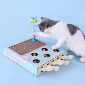 Five Hole Whack-a-mole Cat Scratcher <b>Interactive</b> Cat Scrtacher <b>Board</b> - Product Image 3