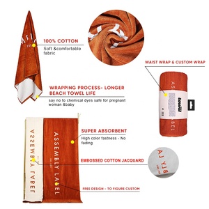 Cá Nhân <span class=keywords><strong>T</strong></span>ùy Chỉnh Siê<span class=keywords><strong>u</strong></span> Chấ<span class=keywords><strong>t</strong></span> Lượng Cao 100% <span class=keywords><strong>B</strong></span>ông Jacquard Quá Khổ Thăng Hoa In <span class=keywords><strong>B</strong></span>ãi Biển Khăn Với Logo - Product Image 3