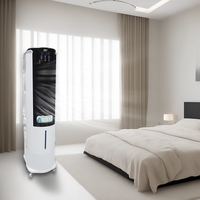 Refroidisseur évaporatif portable à LED à économie d'énergie, ventilateur silencieux AC/DC, grand réservoir d'eau amovible de 45 L pour usage domestique et commercial