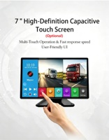 Caméra de tableau de bord pour voiture, camion, bus, écran LCD HD 7 pouces, double enregistrement, 2 canaux, 2ch, DVR avec moniteur