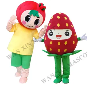 Halloween Kersttaart Team Cartoon Schattig Fruit Cosplay Kostuum Rekwisieten Volwassen Lopen Schattig Fruit Kostuum Mascotte Custom Mascotte Kostuum