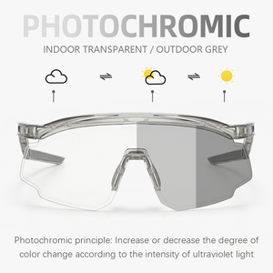 Lunettes de soleil sport polarisées photochromiques TR90 pour hommes et femmes, protection UV400, pour la conduite, la pêche, le cyclisme, le VTT - Product Image 5