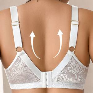 Soutien-gorge gothique grande <span class=keywords><strong>taille</strong></span> en dentelle ultra-fine, sans rembourrage, sans armatures, bretelles larges, confortable, pour femmes à forte poitrine, effet amincissant - Product Image 2