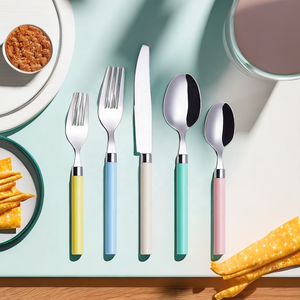 Fabricant WUJO Logo personnalisé Contact alimentaire <span class=keywords><strong>Couverts</strong></span> en plastique en acier inoxydable écologiques pour enfants pour cadeaux promotionnels - Product Image 1