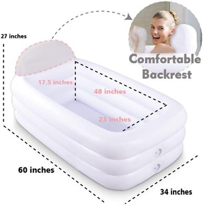 Baignoire Portable <span class=keywords><strong>gonflable</strong></span> pour l'extérieur, baignoire blanche Durable, avec grand dossier, pour le <span class=keywords><strong>Spa</strong></span> à la maison - Product Image 3