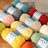 Пряжа из молочного хлопка 5-слойная, 100 г, 60% хлопок, 40% акрил, смесовая, мягкая, гребенная, для детских пледов и рукоделия крючком