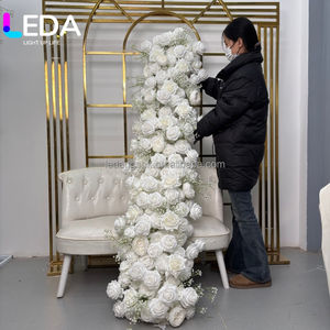 โรงงาน LEDA ผลิตดอกกุหลาบสีขาวขนาด 200 ซม. แบบ 5 มิติ ดอกกุหลาบผ้าไหมประดิษฐ์สำหรับตกแต่งโต๊ะงานแต่งงาน งานเลี้ยง และพิธีต่างๆ - Product Image 5