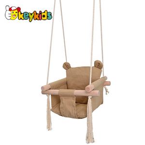 เก้าอี้ชิงช้าเด็กแบบแขวนผ้าใบ ปลอดภัยสำหรับใช้ในร่มและกลางแจ้ง รุ่น W01D201 - Product Image 6