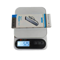 Dock Ekspansi Multiport 8 Port Aluminium Abu-abu Portabel, Input Dual USB-A Tipe-C, USB3.0 PD, Pembaca Kartu Audio, Splitter