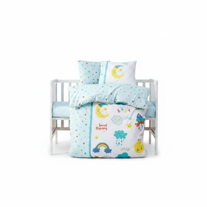 Cotton Box Bebek Modern Linen Crib Bedding Set with Cute Cartoon Pattern <b>Winter</b> Nevresim Tatli Ryalar - Product Image 2