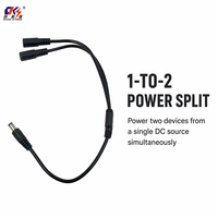 Cable de Extensión de Alimentación DC 5.5*2.1mm Macho a 2 Hembras, Cable Divisor de Alimentación en Forma de Y de 1 a 2, 3, 4, 5 Vías para CCTV