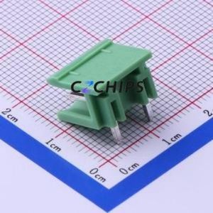 KF2EDGR-7.62-2P Plug-in Terminal Block Bent Lead Through Hole,P=7.62mm Connector Board-to-Board / Socket Open 1x2P 7.62mm Green - Product Image 2