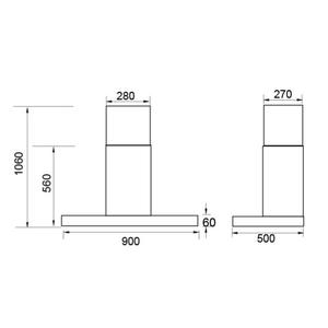 Liquidation <span class=keywords><strong>de</strong></span> stock : <span class=keywords><strong>Hotte</strong></span> <span class=keywords><strong>aspirante</strong></span> 15 m³/min 310 Pa, 270 W, extracteur <span class=keywords><strong>de</strong></span> <span class=keywords><strong>cuisine</strong></span> tout acier, commande par bouton, 3 vitesses <span class=keywords><strong>de</strong></span> ventilation, D610 - Product Image 4