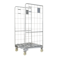 Chariot logistique robuste ALLWORLD CH05108 avec étagères en fil d'acier, capacité 500 kg, 680*800*1750mm, quatre roues, revêtement poudré, OEM ODM