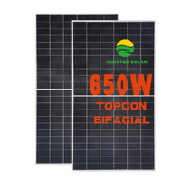Panel Surya Mono Half Cell Daya Tinggi 640w-660W Monokristalin Modul Pv 650W Garansi 10 Tahun
