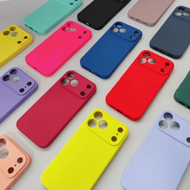 INS Style Colorful Silicone Soft TPU Phone case for Iphone 17 16 15 Pro Max Custom Logo Designer Mobile Phone Cover
