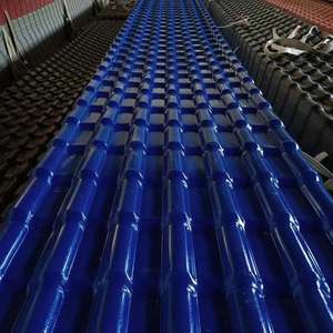 Tuile de toit en plastique ASA ignifuge avec ondulations, revêtement PVC et polyuréthane, imperméable et résistant au vent pour hôtels et temples - Product Image 4