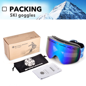 HUBO 108A Gafas de esquí sin marco Las mejores gafas de snowboard Gafas con logotipo personalizado Compatible Azul Rojo Plata Verde Hecho <span class=keywords><strong>PC</strong></span> duradero - Product Image 2