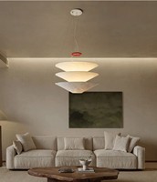 JYLIGHTING Lustre de style Wabi-sabi pour restaurant, hôtel design, café, maison d'hôtes, luminaires décoratifs de plafond LED