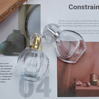 Flacon pulvérisateur de parfum en verre transparent vide 2023, 30 ml, forme rectangulaire, pompe pulvérisatrice sérigraphiée, marque HB, usage cosmétique