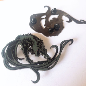 Los dragones en el cielo, pin de solapa de esmalte duro de placa de metal placa pines de la fábrica de china - Product Image 2