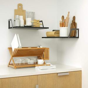 Fácil montaje flotante estantes montado en la pared <span class=keywords><strong>de</strong></span> <span class=keywords><strong>madera</strong></span> rústica estantes con gran capacidad - Product Image 5