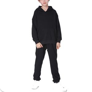 Ensemble deux pièces pour homme, sweat-shirt et pantalon en tissu molletonné français, respirant, survêtement pour garçons et enfants - Product Image 1