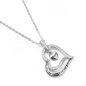 Madre regalo clásico de joyería de plata de ley 925 de moda de la familia mamá colgante collar - Product Image 5