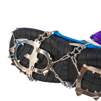 Crampons à glace antidérapants en acier inoxydable à 13 dents, réglables (34-47), avec pointes en caoutchouc TPE épaissi sur mesure