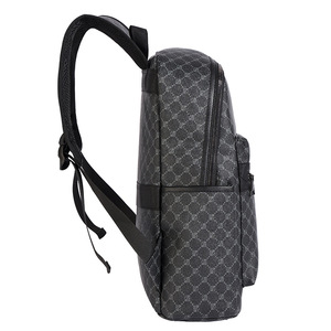 Four-Petaled Flower <b>Backpack</b> <b>15</b> <b>Inches</b> <b>Laptop</b> Bag Business Travel Youth Casual Large Capacity Black Pattern - Product Image 3