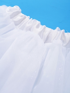 Trajes de baile para niñas, chaleco con purpurina y lazo, falda tutú blanca, conjunto de disfraz para actuaciones para niños de 3 a 12 años - Product Image 4