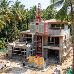 <span class=keywords><strong>Monte</strong></span>-<span class=keywords><strong>charge</strong></span> professionnel HT pour matériaux de construction SC100U, élévateur de <span class=keywords><strong>chantier</strong></span>, moteur électrique, capacité 1T, faible coût d'entretien, structure stable - Product Image 1