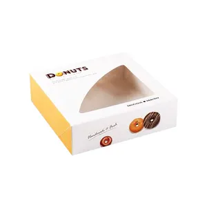 Donut Boxes Custom Eco Friendly Wholesale Paper Donut Packaging Box With Logos