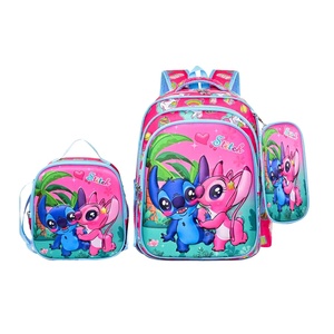 Set di 3 Borse Scolastiche 3D con Personaggi dei Cartoni Animati da 16 Pollici per Bambini con Astuccio e Borsa Pranzo, Vendita all'Ingrosso di Zaini Scolastici per Studenti delle Elementari - Product Image 1